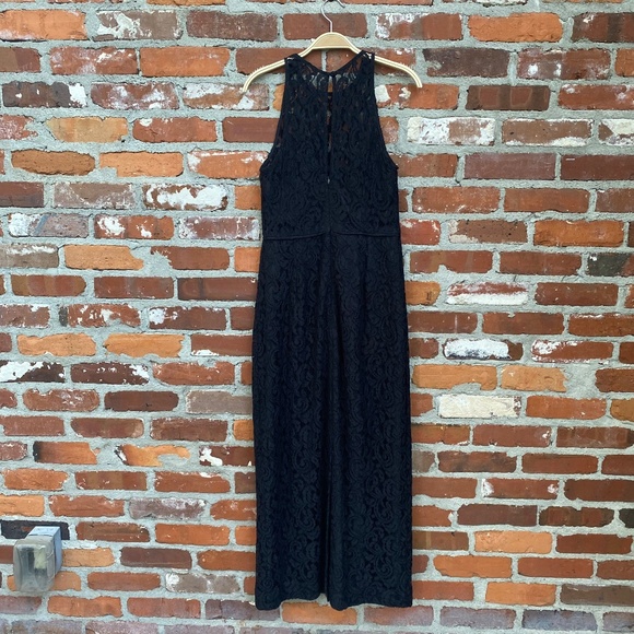 J.Crew Pamela Lace Maxi Dress Gown Black Size 8 Formal Wedding Guest - Picture 4 of 10